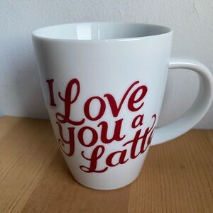 I love you a latte mug - crate and barrel mug